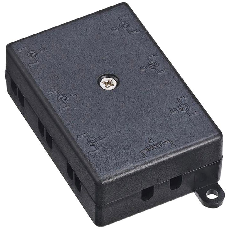 WAC Power6 3.25" Wide Black 6-Output Multiple Terminal Block