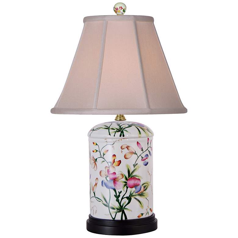 Image 2 Floral Jar Porcelain Accent Table Lamp