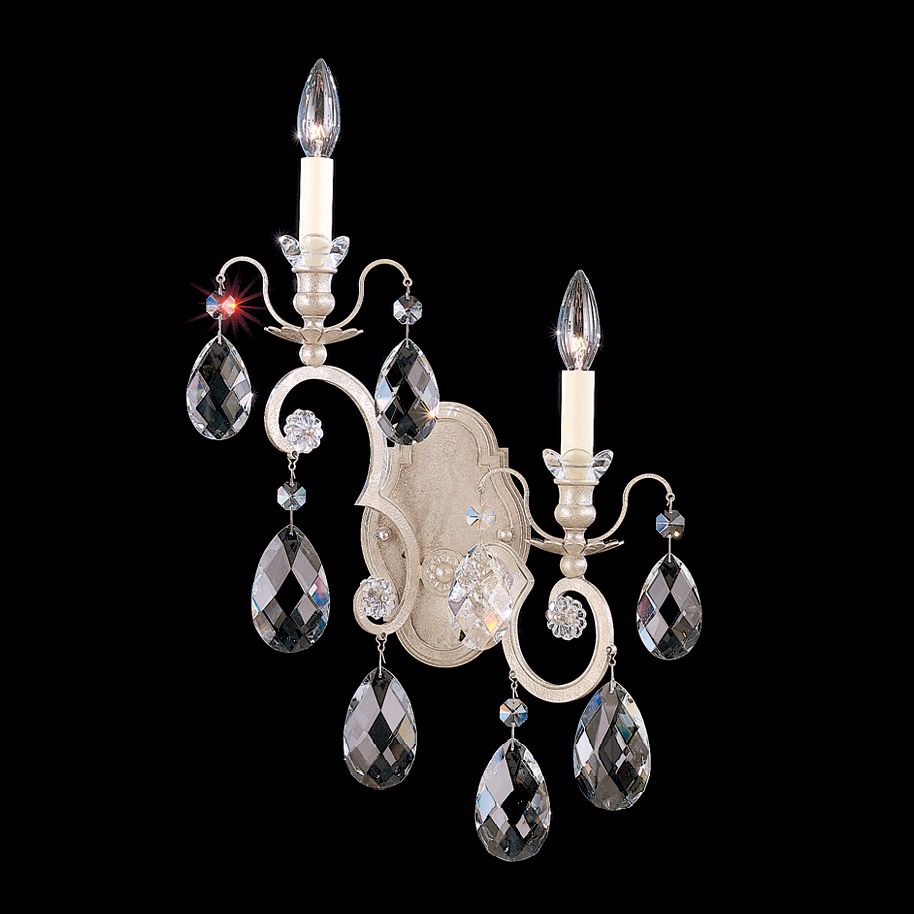 Schonbek Renaissance 14"W Bronze Crystal Left Wall Sconce