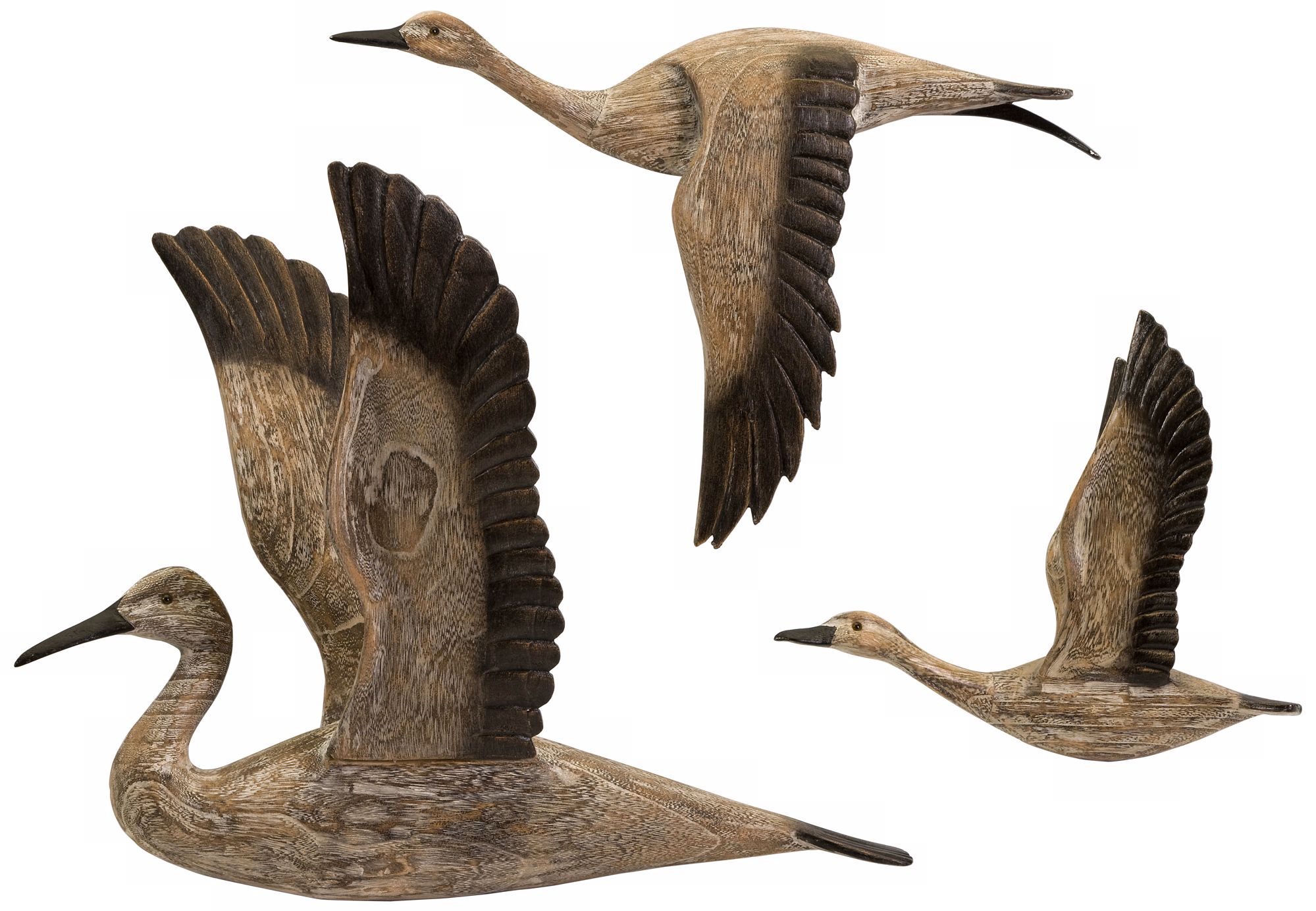 Set of 3 Reeds Migration Wood Wall Decorations