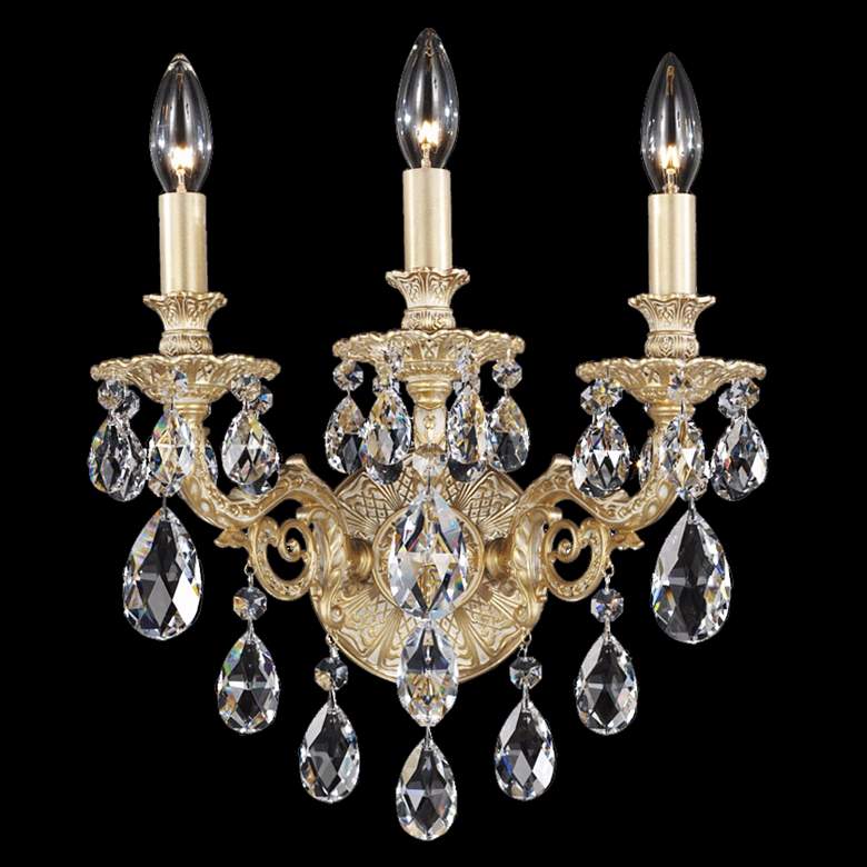 Image 1 Schonbek Milano 15" High Gold Optic Crystal Wall Sconce