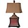 Uttermost Pavia Aged Red Woven Texture Table Lamp