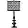 Greek Key Giclee Paley Black Table Lamp