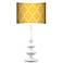 Tangier Yellow Giclee Paley White Table Lamp