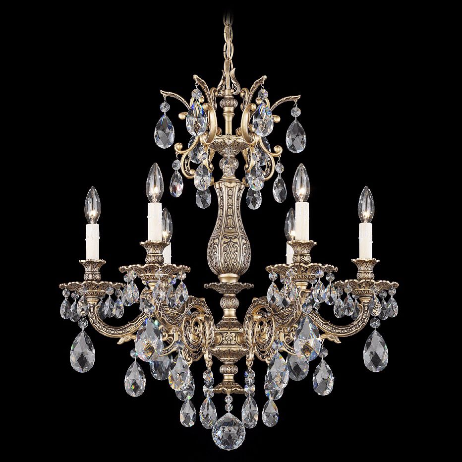 Schonbek Milano 24" Wide Midnight Clear Crystal Chandelier