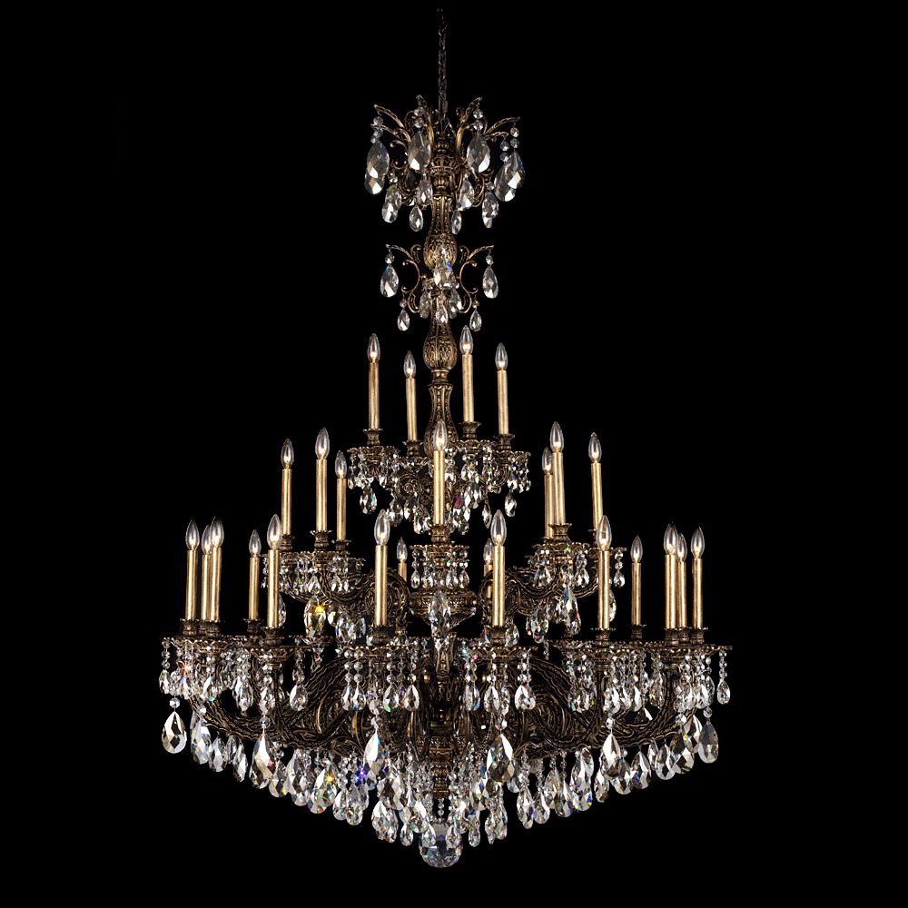 Schonbek Milano 50" Wide Bronze Optic Crystal Chandelier