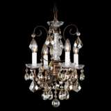 New Orleans 12&quot; Wide Bronze Clear Crystal Mini Chandelier