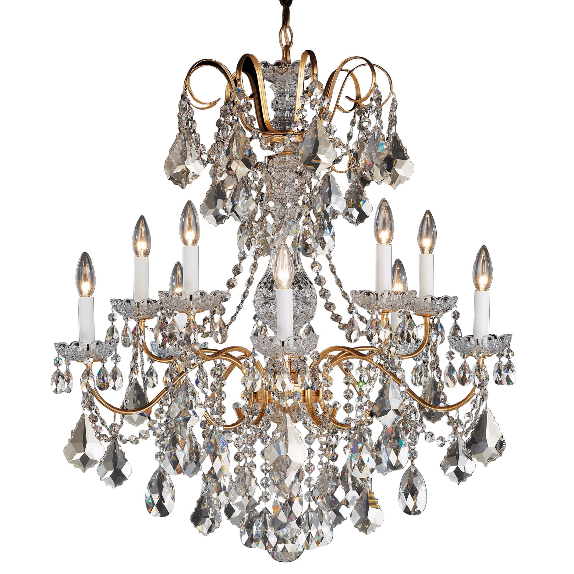 Schonbek New Orleans 28"W Gold Swarovski Crystal Chandelier