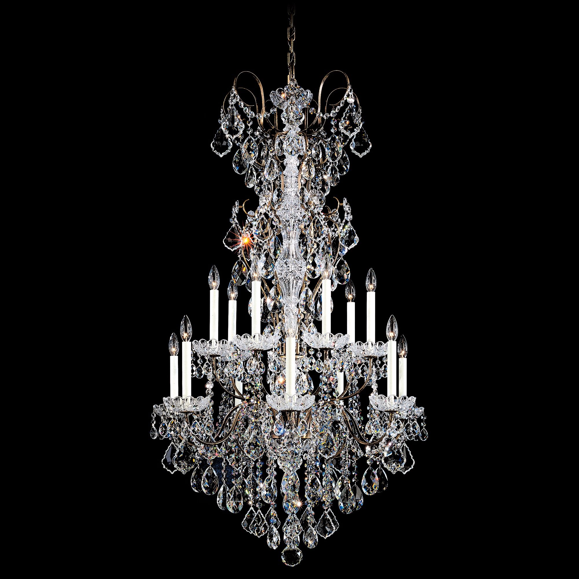 Schonbek New Orleans 32"W Bronze Hand-Cut Crystal Chandelier