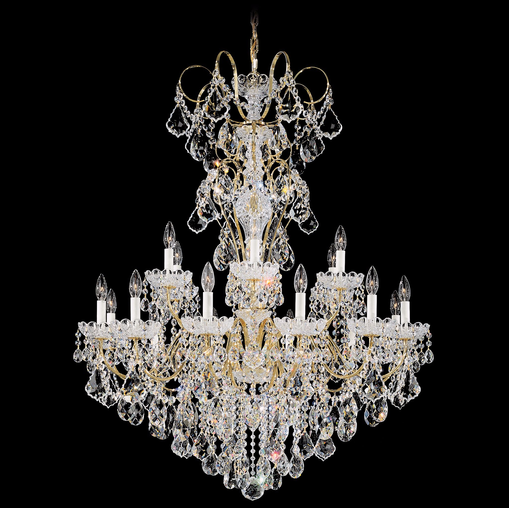 Schonbek New Orleans 36"W Gold Swarovski Crystal Chandelier