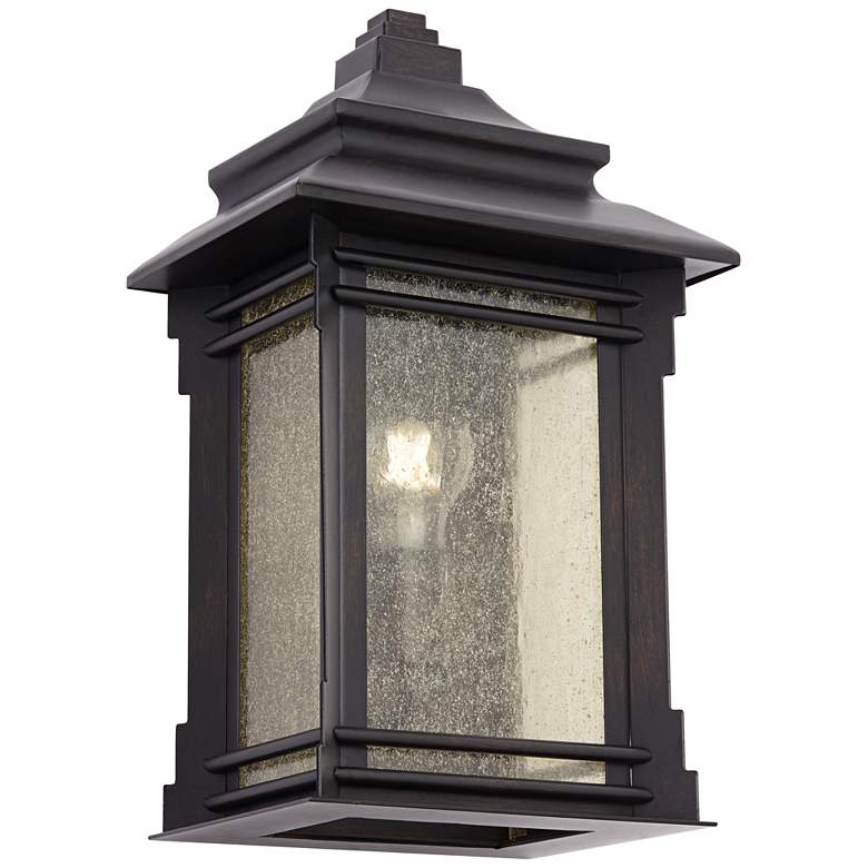 Hickory Point 16 1/2&quot; High Bronze Outdoor Pocket Wall Light