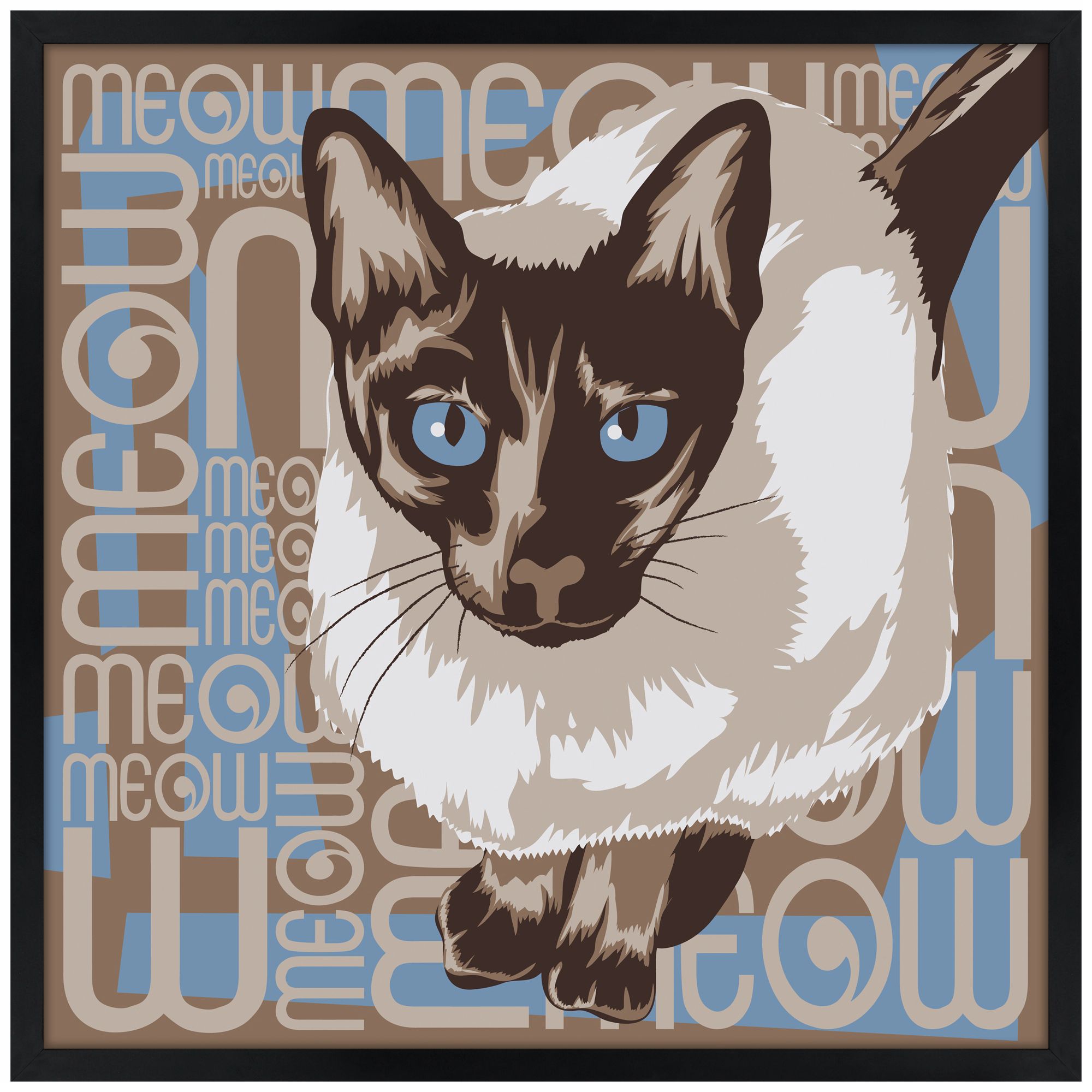 Lunchtime Cat Wall Art – Cute Canvas Print for Home Decor