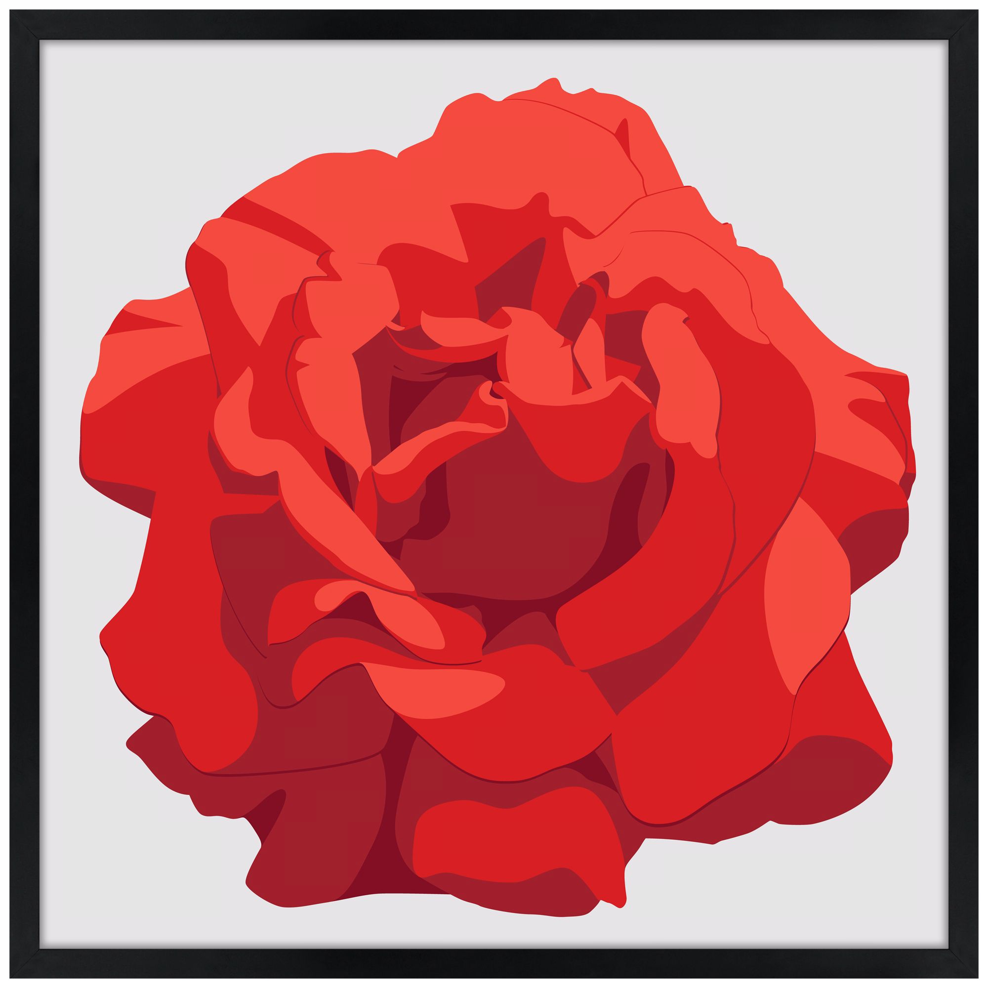 Perfect Red Rose Wall Art – Elegant Floral Canvas for Home Decor