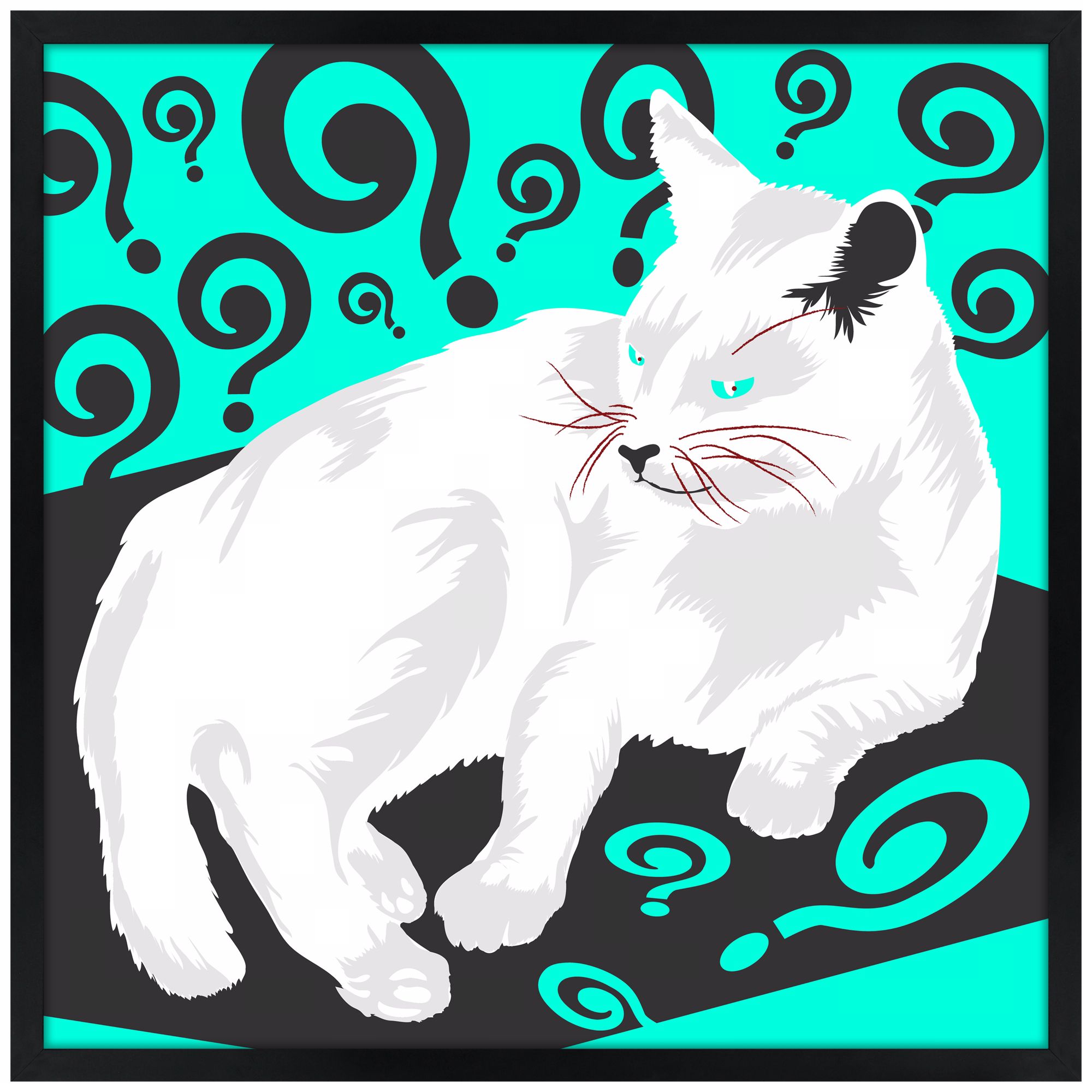 Cat Nap II Wall Art – Cute Canvas Print for Home Decor