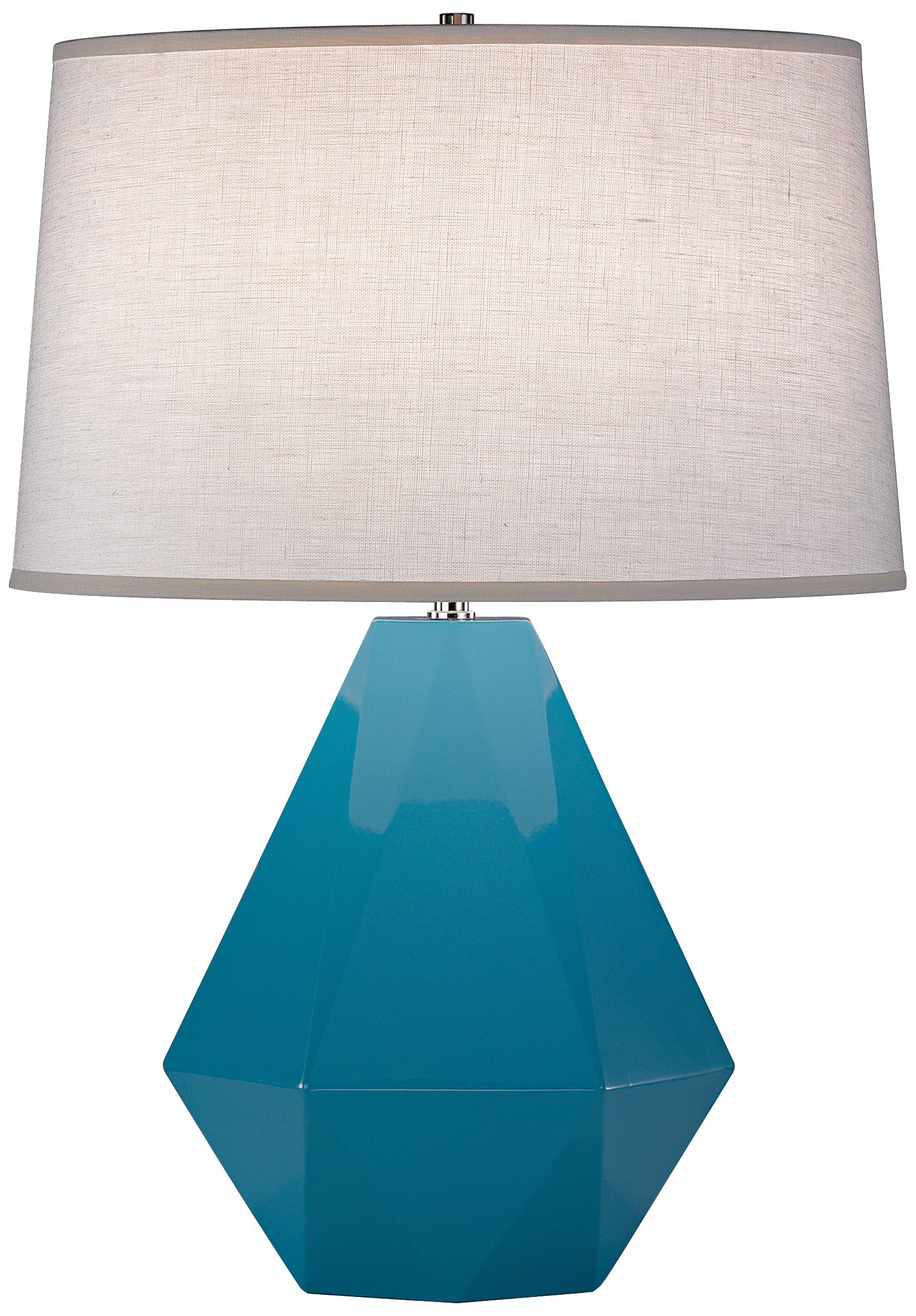 Robert Abbey Delta Peacock Blue 22 1/2" High Table Lamp