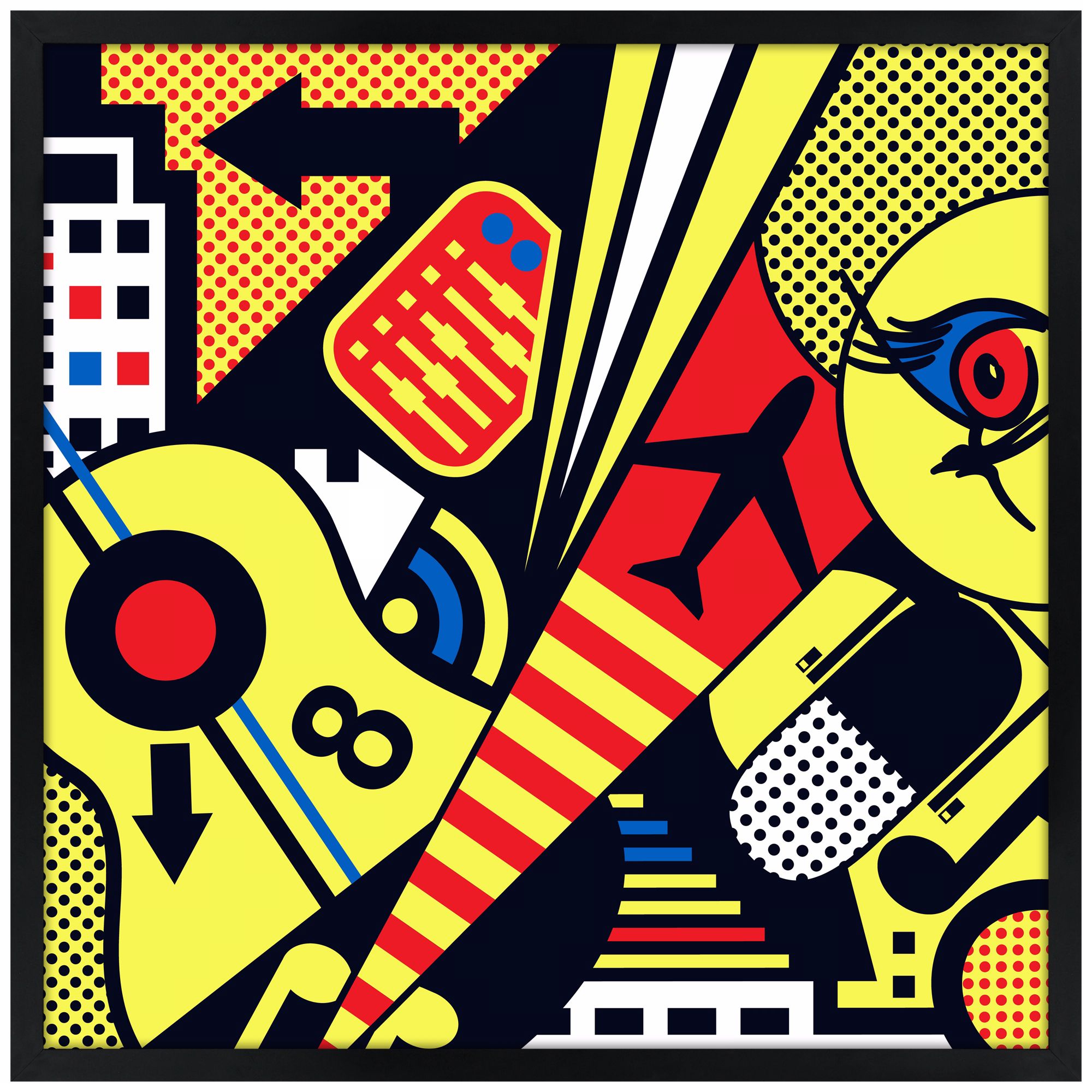 Mixup 2000 Citrus Wall Art – Modern Abstract Canvas for Home Decor