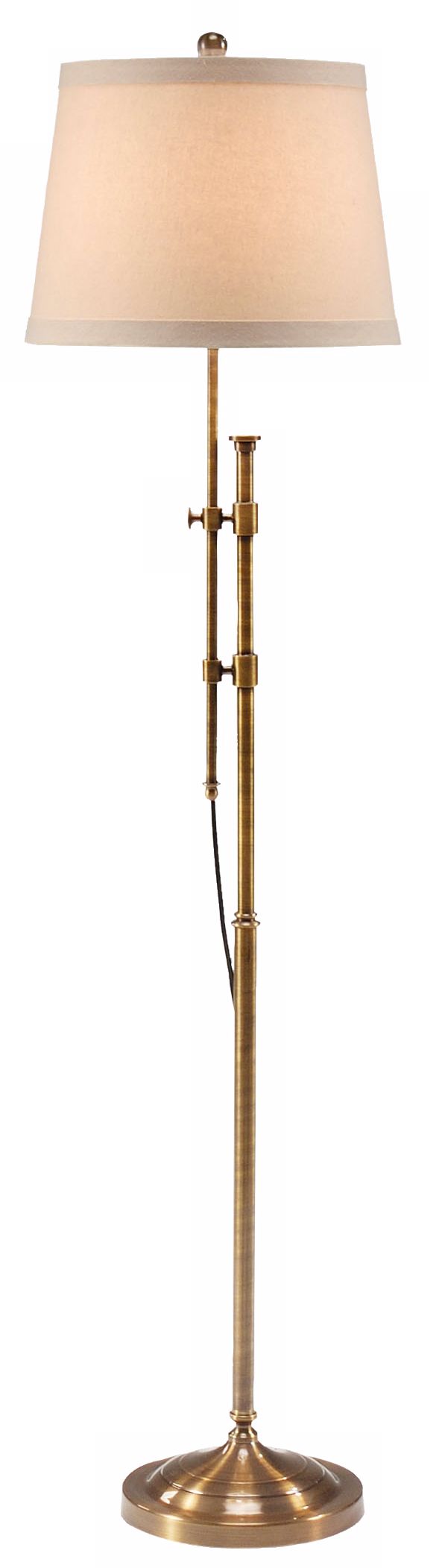 Brass Twin Column Floor Lamp – Elegant, Modern Lighting Design