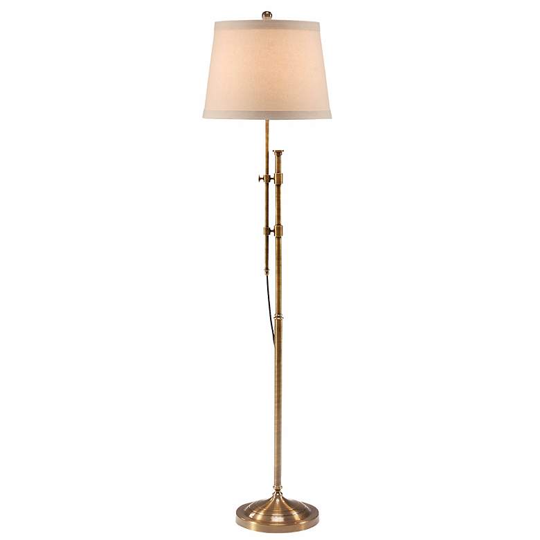 Image 1 Brass Twin Column Floor Lamp