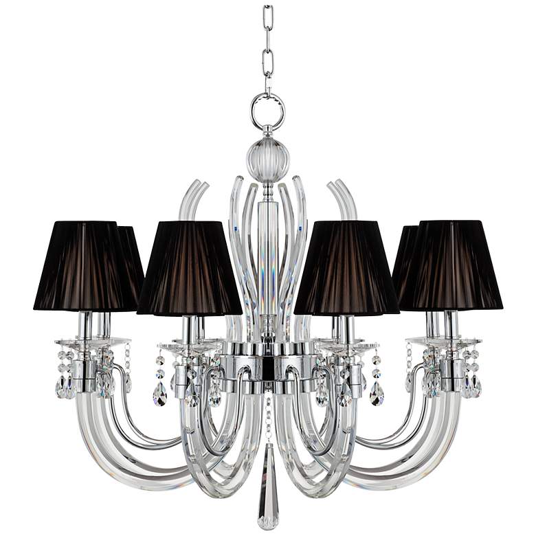 Derry Street 32&quot; Wide Chrome and Crystal 8-Light Chandelier