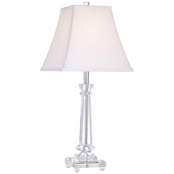 Tapered Crystal Column Lamp By Vienna, Aline Modern Crystal Table Lamp By Vienna Full Spectrum Lighting