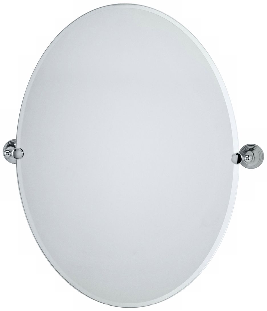Gatco Charlotte Polished Chrome Oval 32" High Wall Mirror