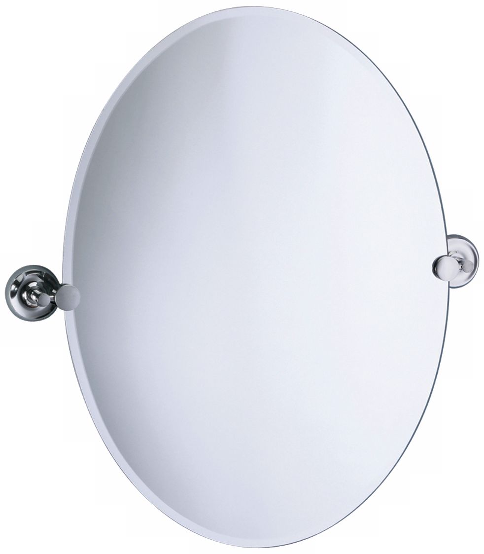 Gatco Designer II 24" x 26 1/2" Oval Tilting Wall Mirror