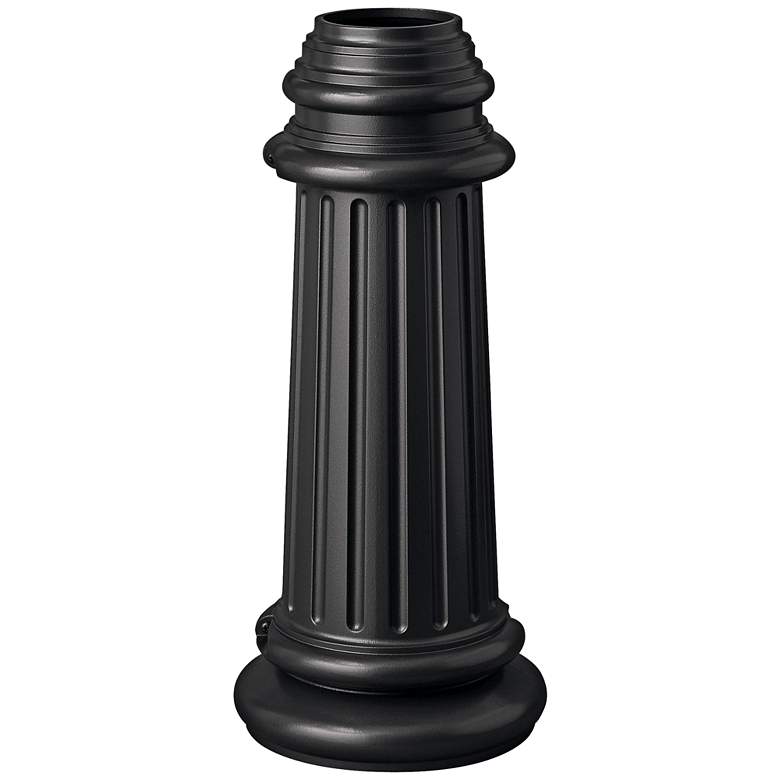 Post Base Pier and Post Accessory 18 1/4&quot; HIgh in Black