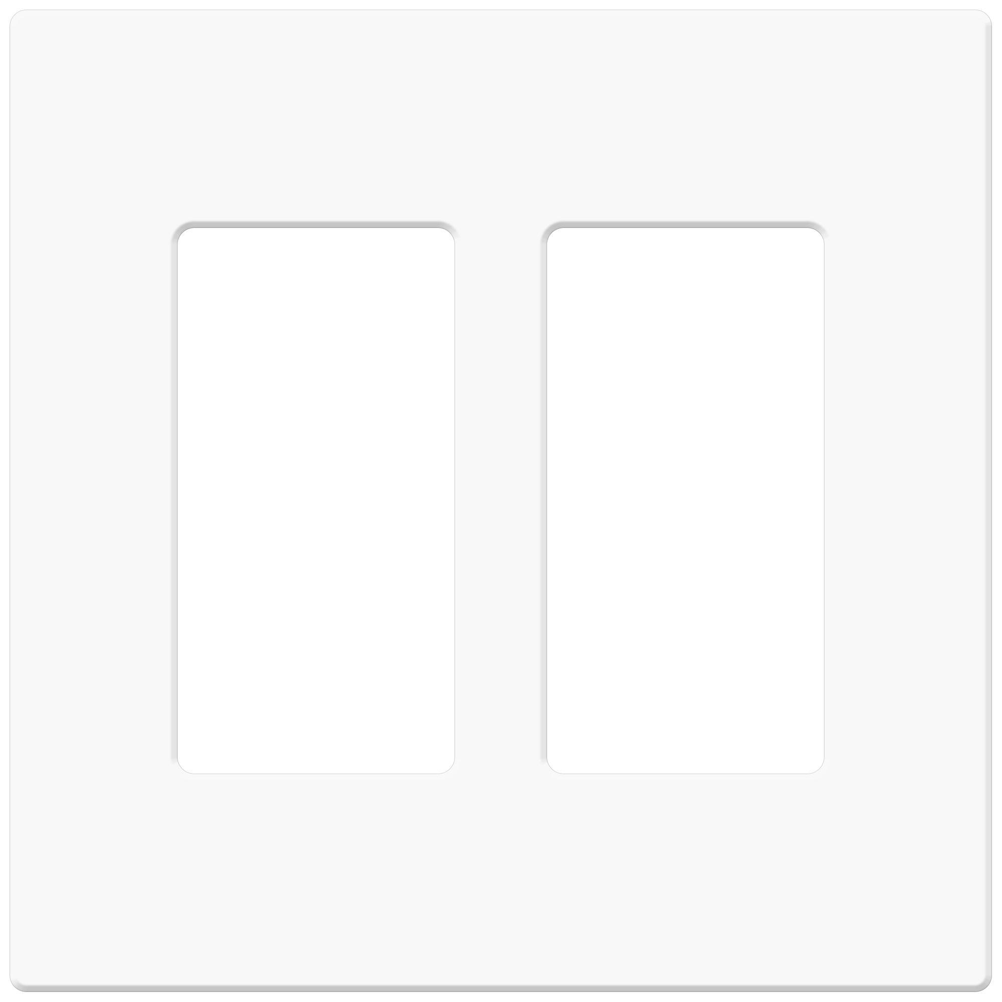 Leviton Decora Screwless White Double Wallplate