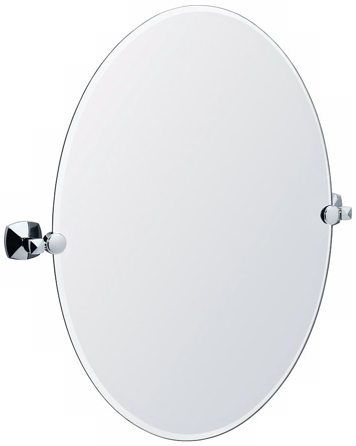 Gatco Jewel Chrome Finish Oval 26 1/2" High Tilt Wall Mirror