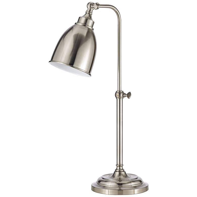 Image 3 Brushed Steel Metal Adjustable Pole Pharmacy Table Lamp