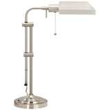 Brushed Steel Adjustable Pole Pharmacy Metal Desk Lamp