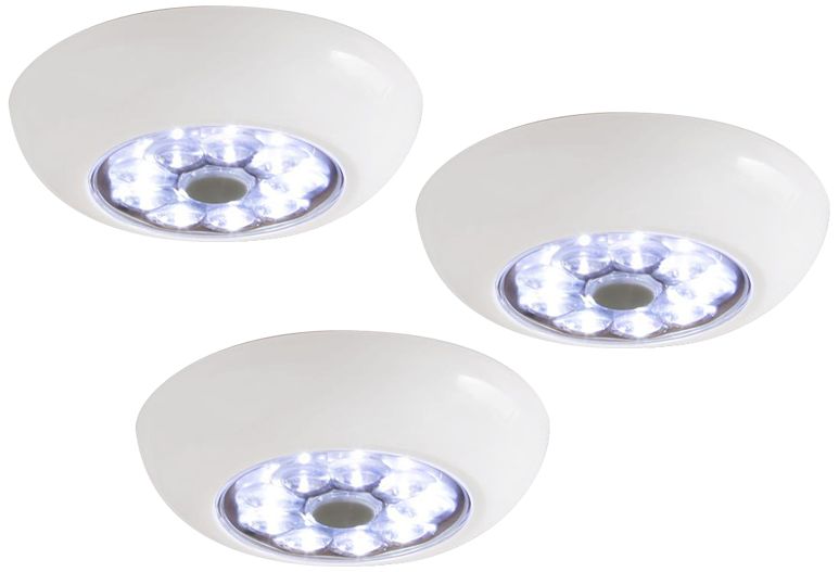 Set of 3 Fulcrum Anywhere Light XB LED Puck Lights