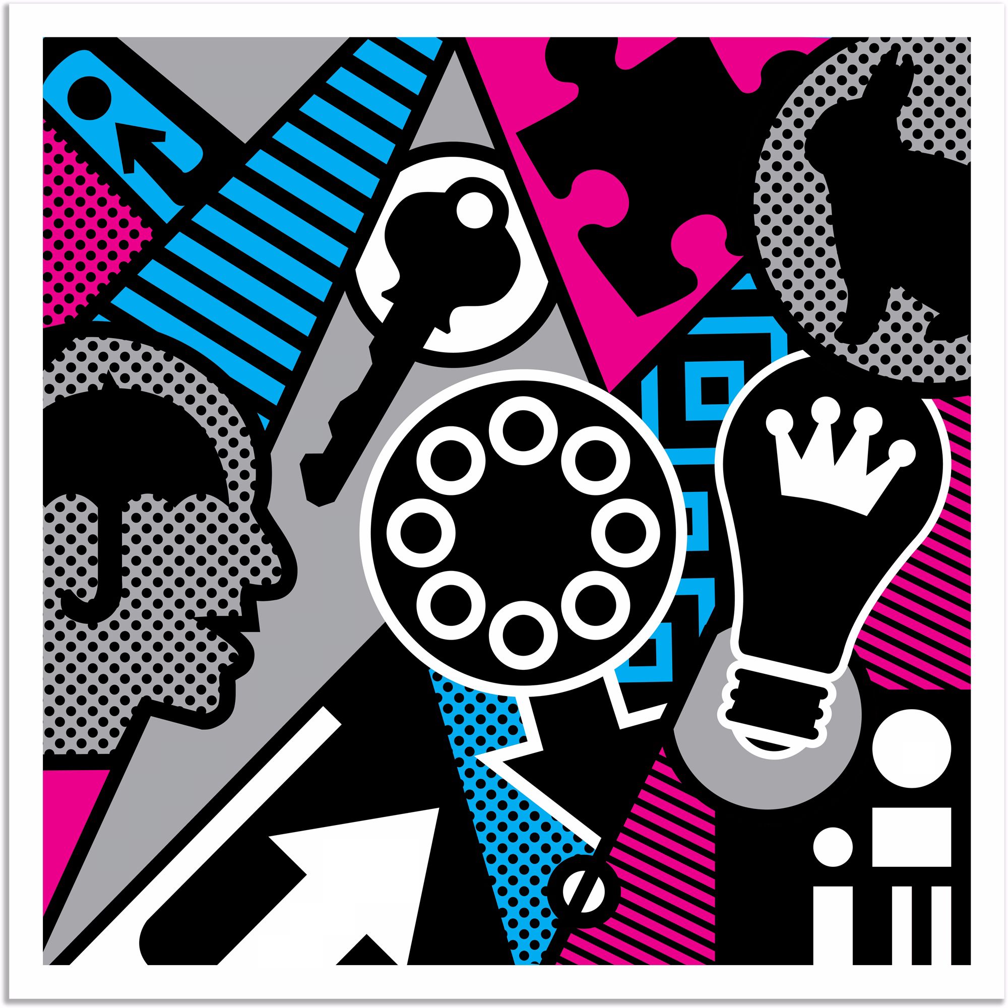 Pop Psychology 30" Square Giclee Wall Art Poster