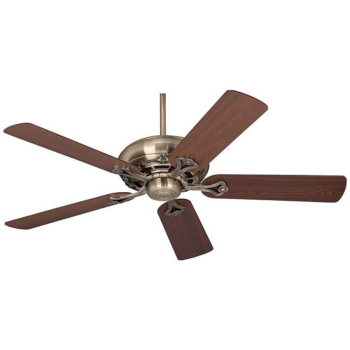 52 Casa Vieja Trilogy Antique Brass Ceiling Fan R0100 Lamps Plus - Antique Brass Ceiling Fans With Light And Remote