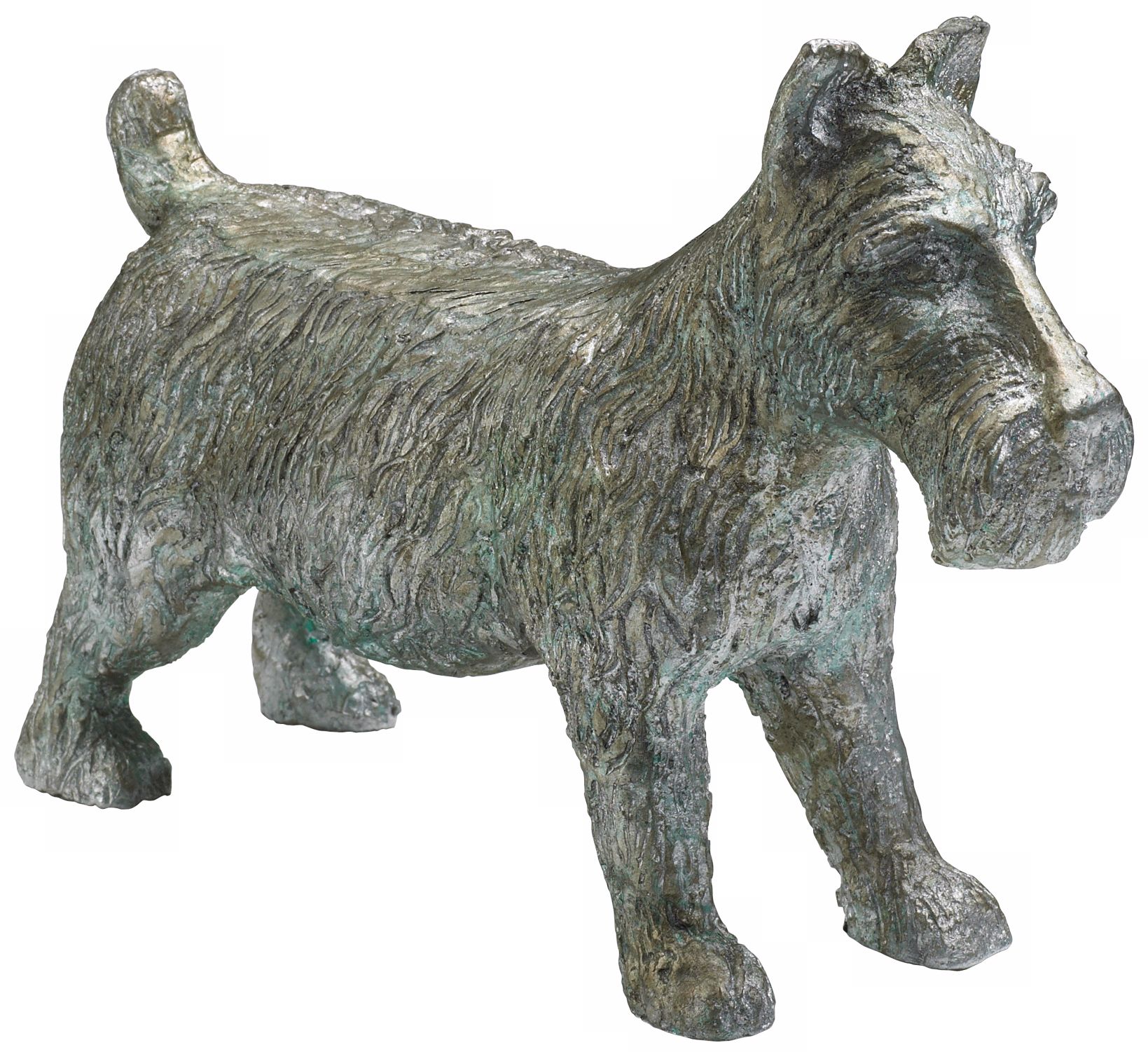 Pewter Finish Collectible Large 6" High Scottie Dog Token