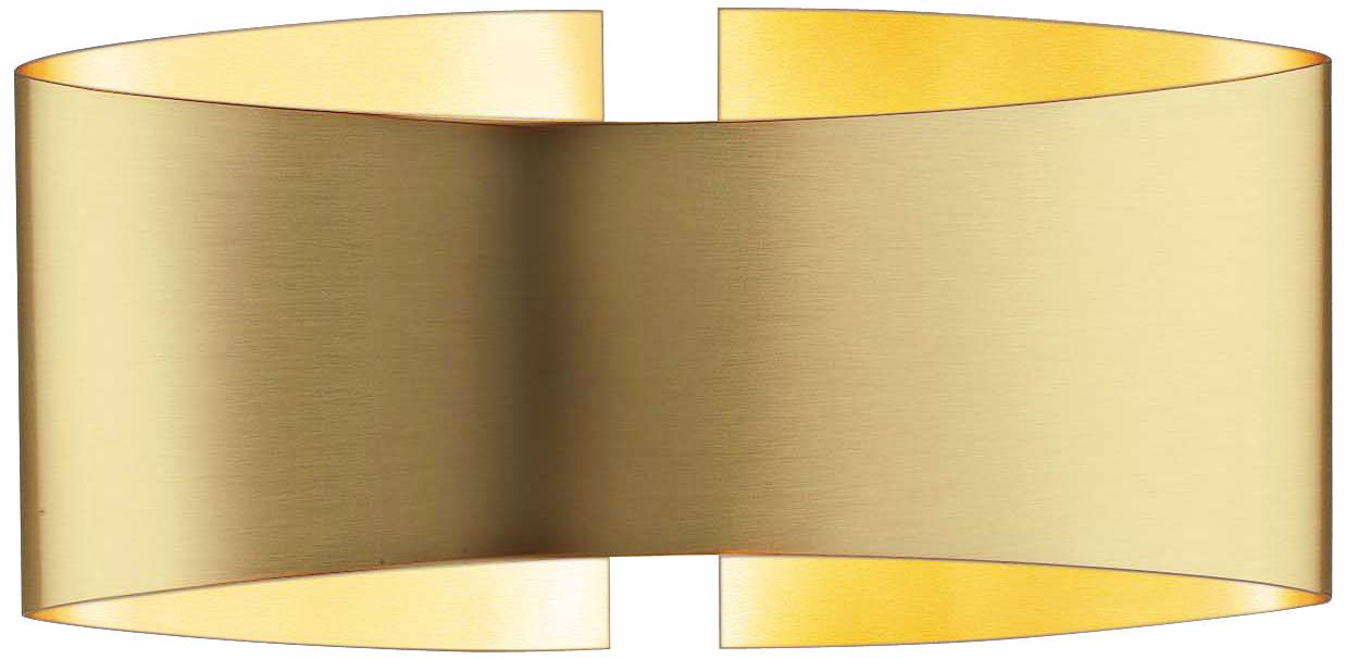 Holtkoetter Voila 9 1/4" Wide Brushed Brass Wall Sconce