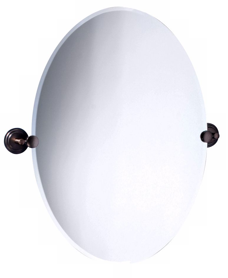 Marina Oiled Bronze 24" x 26 1/2" Oval Tilt Wall Mirror