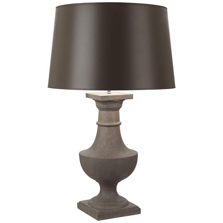 Robert Abbey Bronte Faux Limestone Taupe Shade Table Lamp