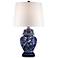 Blue and White Porcelain Temple Jar Table Lamp