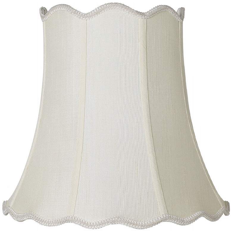 Imperial Creme Scallop Bell Lamp Shade 10x16x15 (Spider)