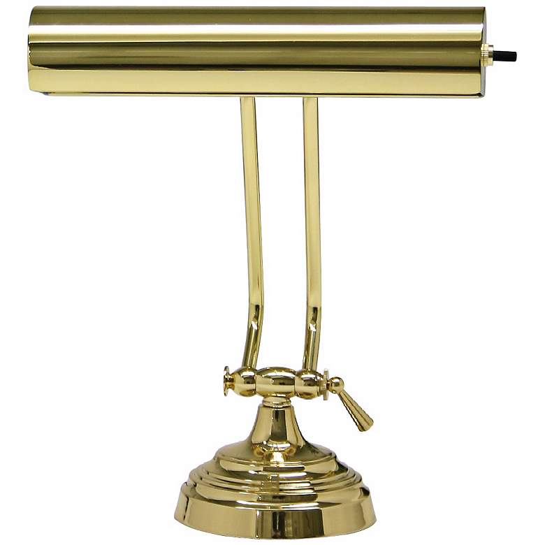 House of Troy Advent Twin Arm Polished Brass Piano Desk Lamp - #R3364 | Lamps Plus