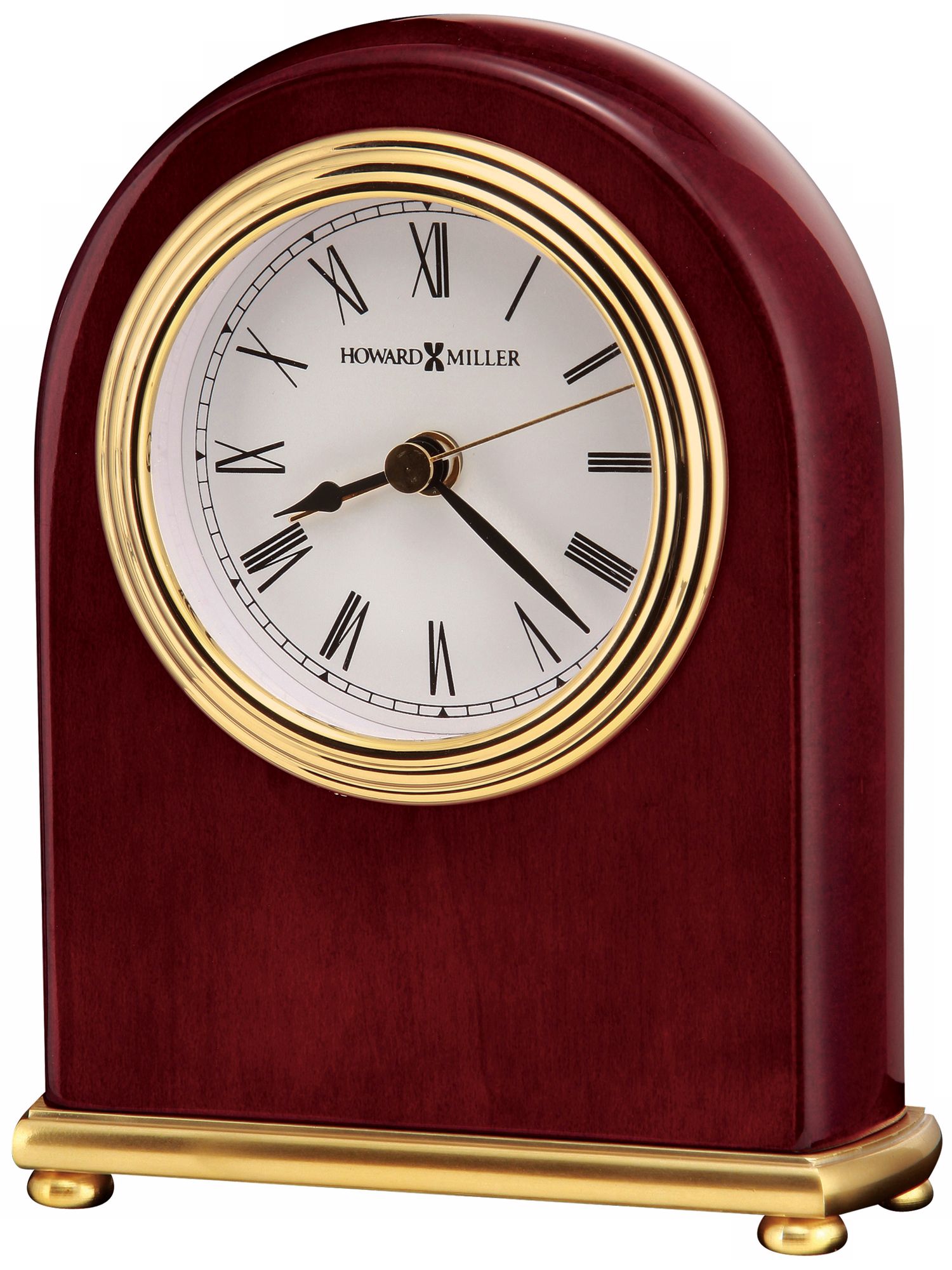 Howard Miller Rosewood Arch 5" High Tabletop Alarm Clock