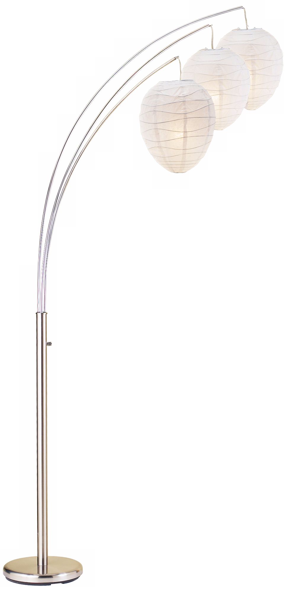 Arabella 3 Light Satin Steel Floor Lamp R4609 Lamps Plus 
