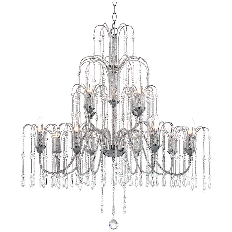 Crystal Rain Collection 33&quot; Wide Large Crystal Chandelier