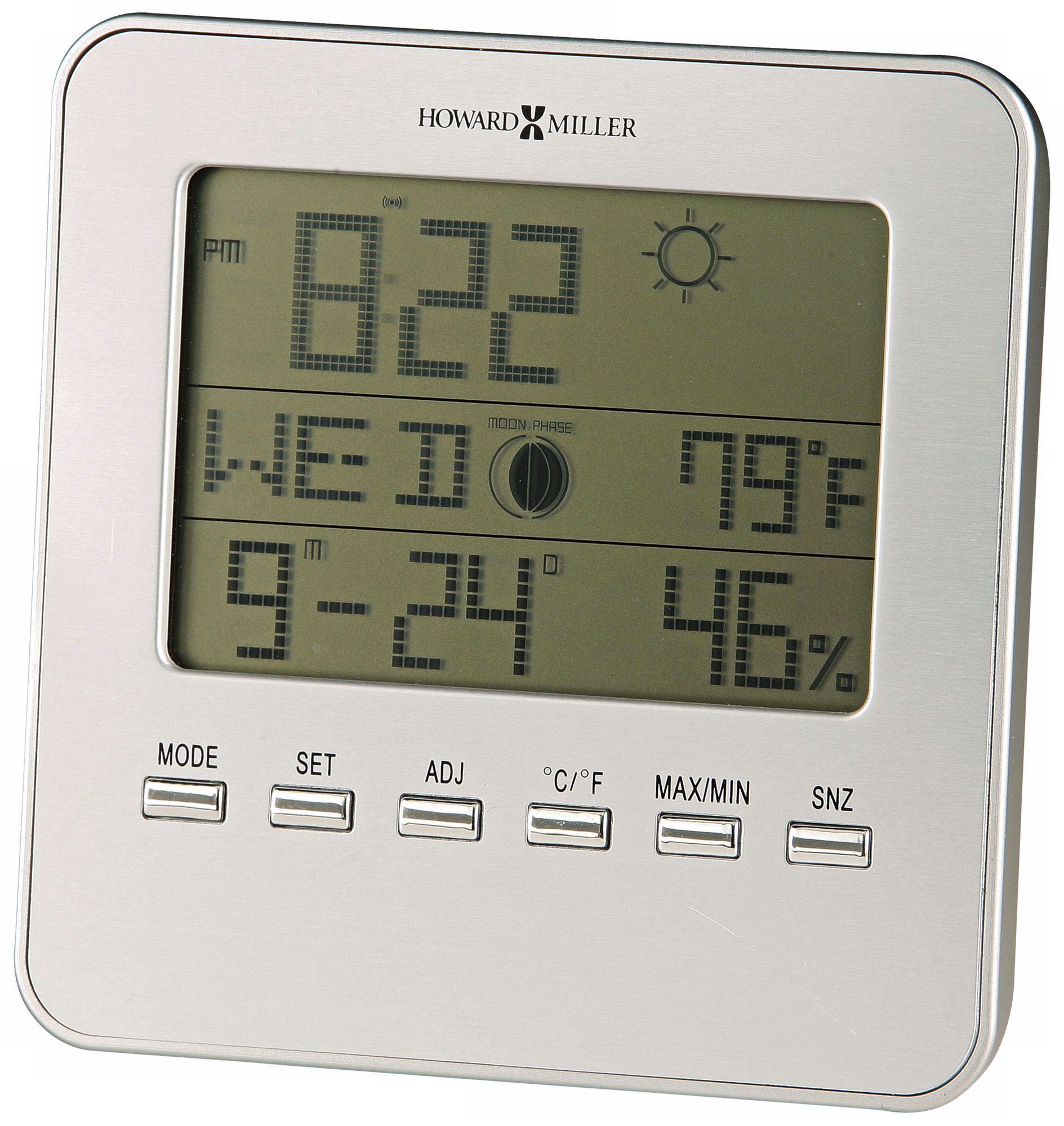 Howard Miller Weather View 5" High Alarm Clock