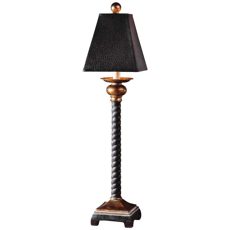 Uttermost Bellcord Black and Bronze Buffet Table Lamp
