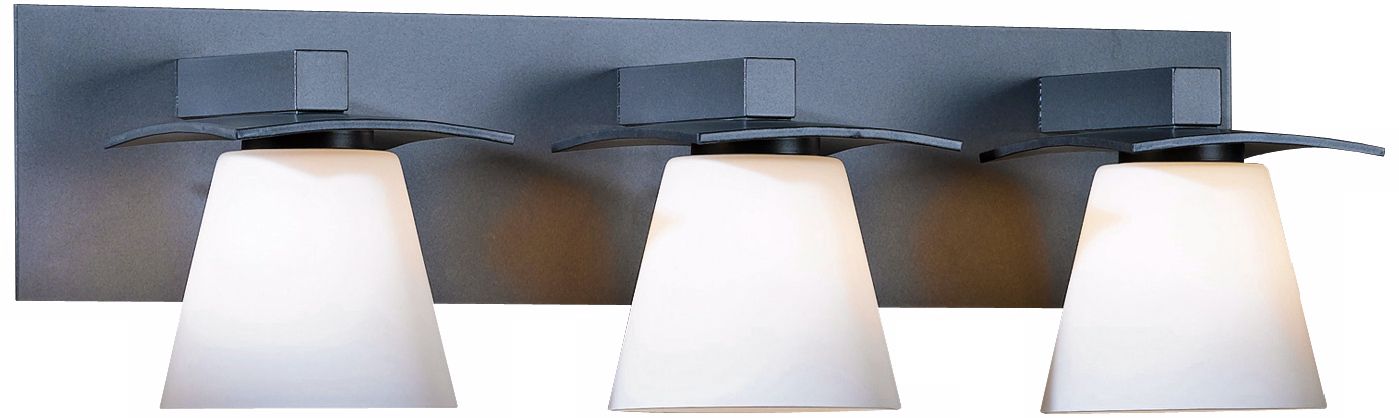 Hubbardton Wren Opal Bath 3Light Wall Sconce R6918 Lamps Plus