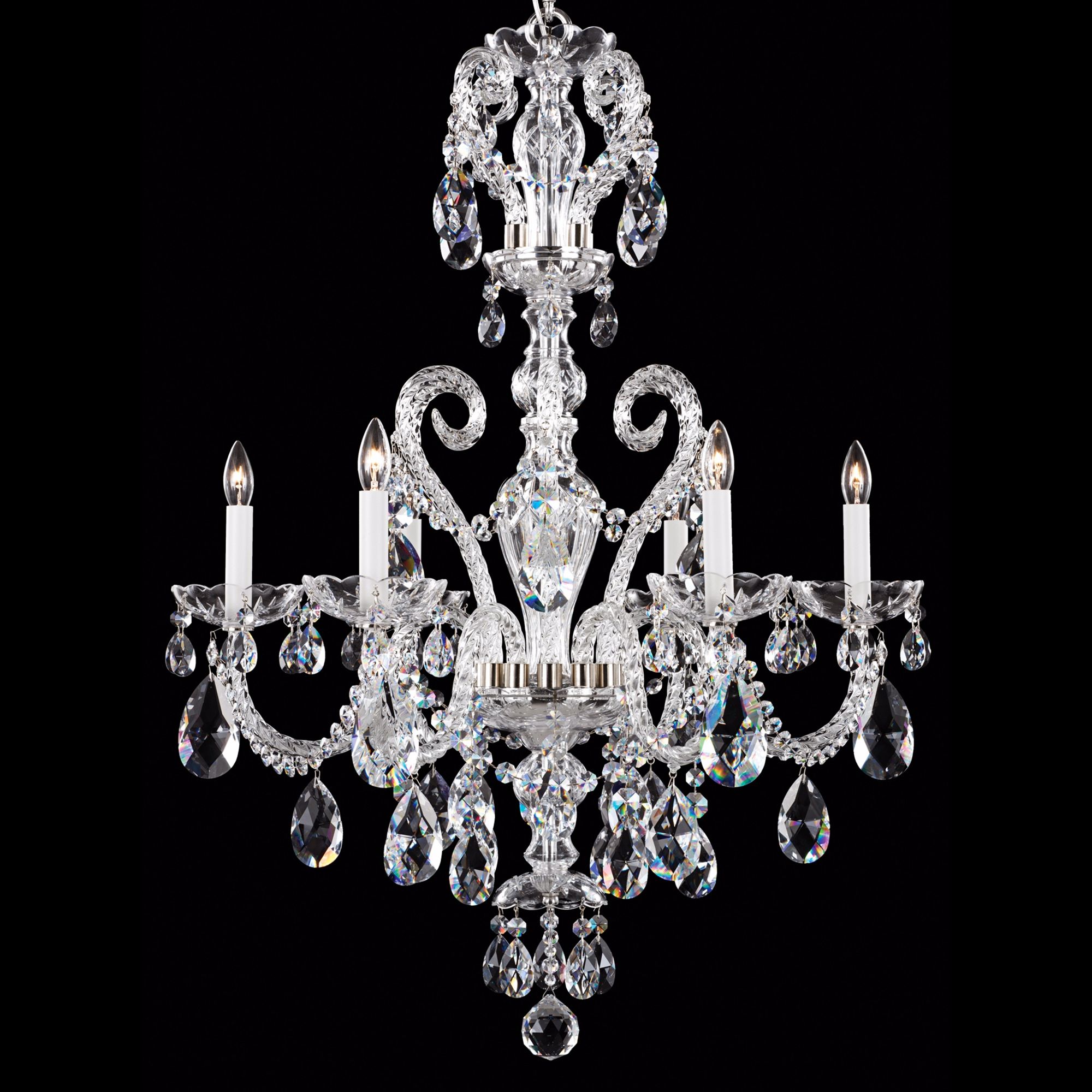 Schonbek Silver Novielle 25" Wide Crystal Chandelier