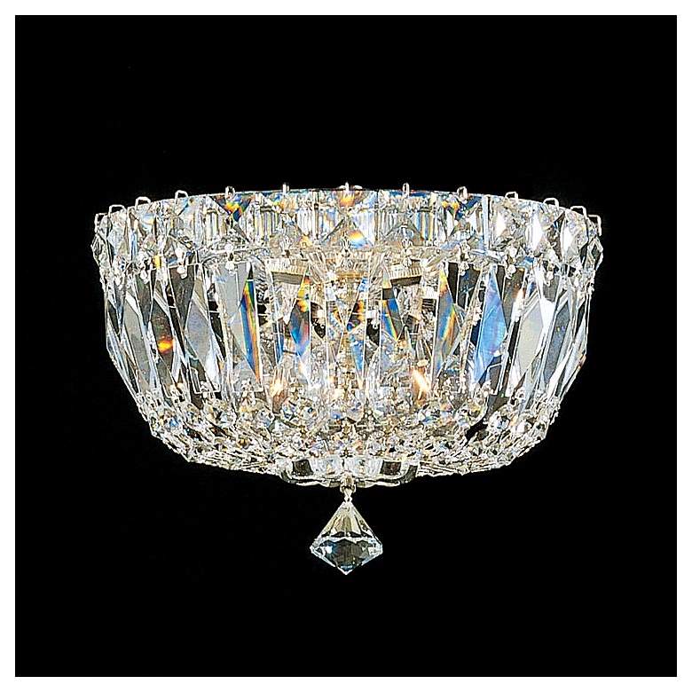 Schonbek Petit Silver Hand-Cut Crystal 8&quot; Wide Ceiling Light