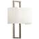 Possini Euro Modena 15 1/2" High Brushed Nickel Rectangle Wall Sconce